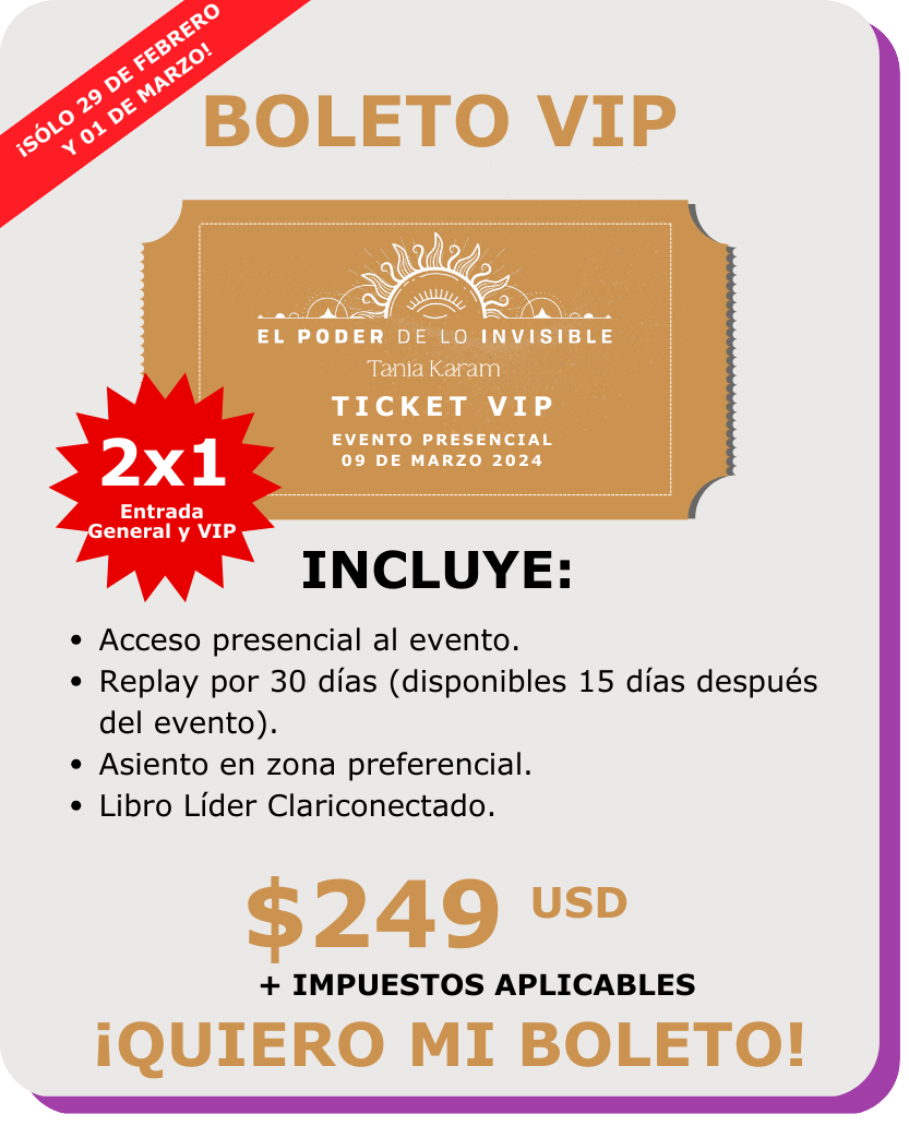 Boleto VIP promoción 2x1